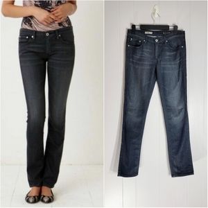 AG Adriano Goldschmied The Stevie Slim Straight Leg Low Rise Gray Jeans Size 29